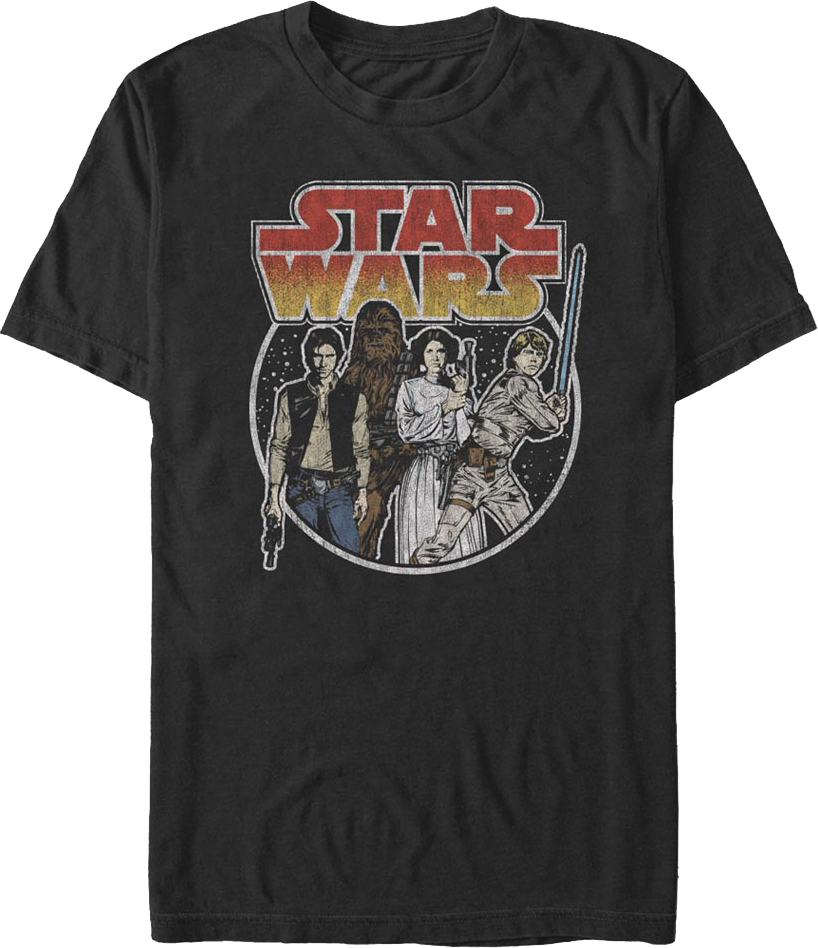 Vintage Character Circle Star Wars T-Shirt product image 1