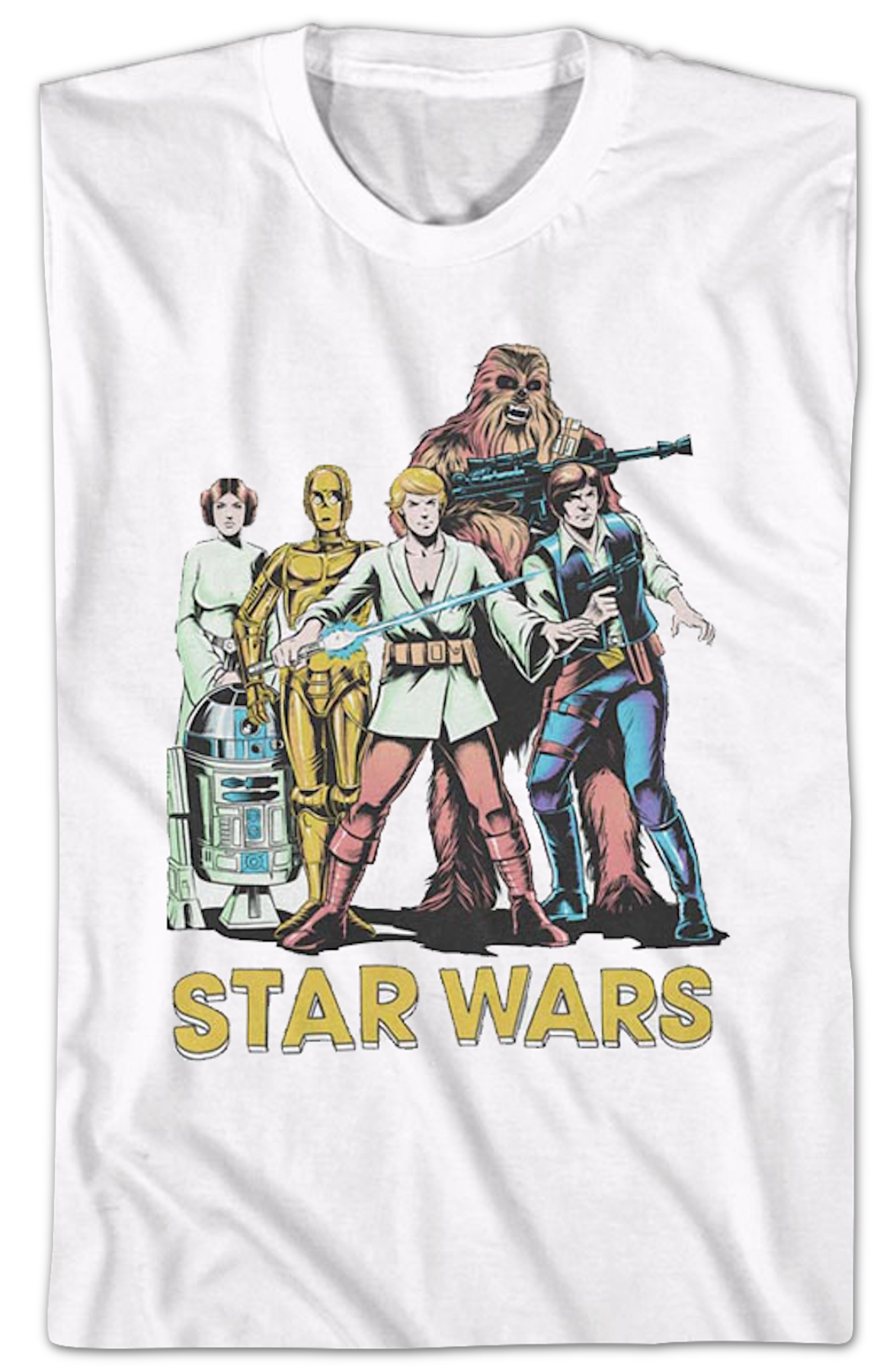Vintage Heroes Illustration Star Wars T-Shirt product image 2