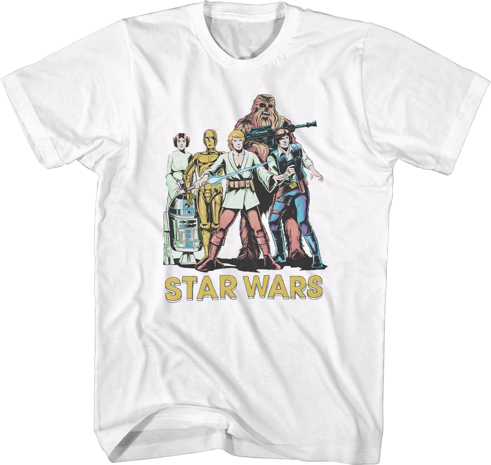 Vintage Heroes Illustration Star Wars T-Shirt product image 1