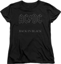 Womens ACDC Back In Black Shirt product image 1