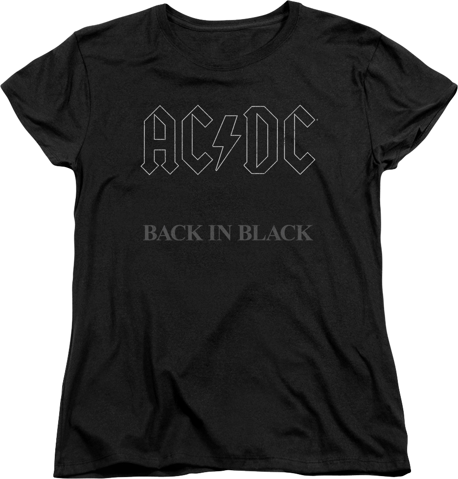 Womens ACDC Back In Black Shirt product image 1