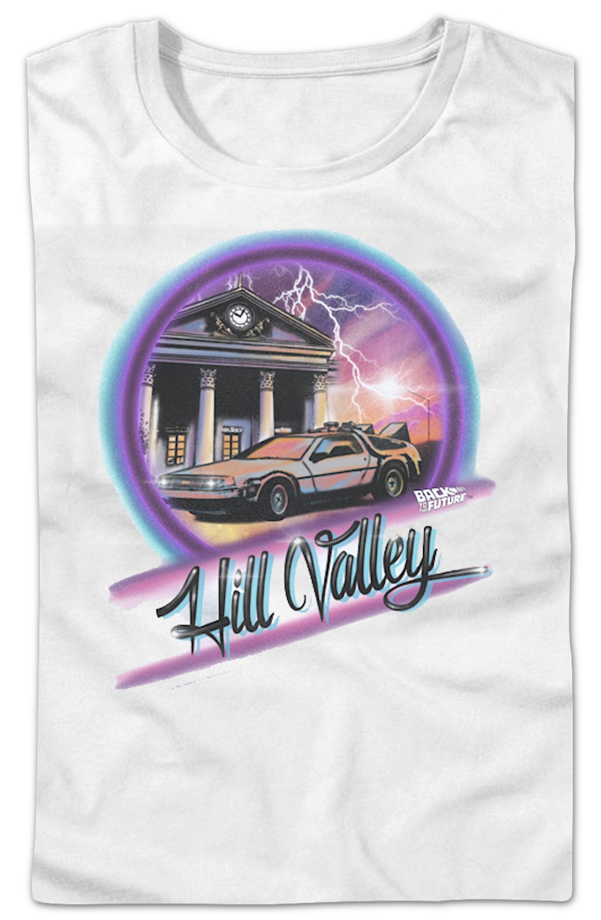 Womens Airbrush Hill Valley Back To The Future Shirt product image 2