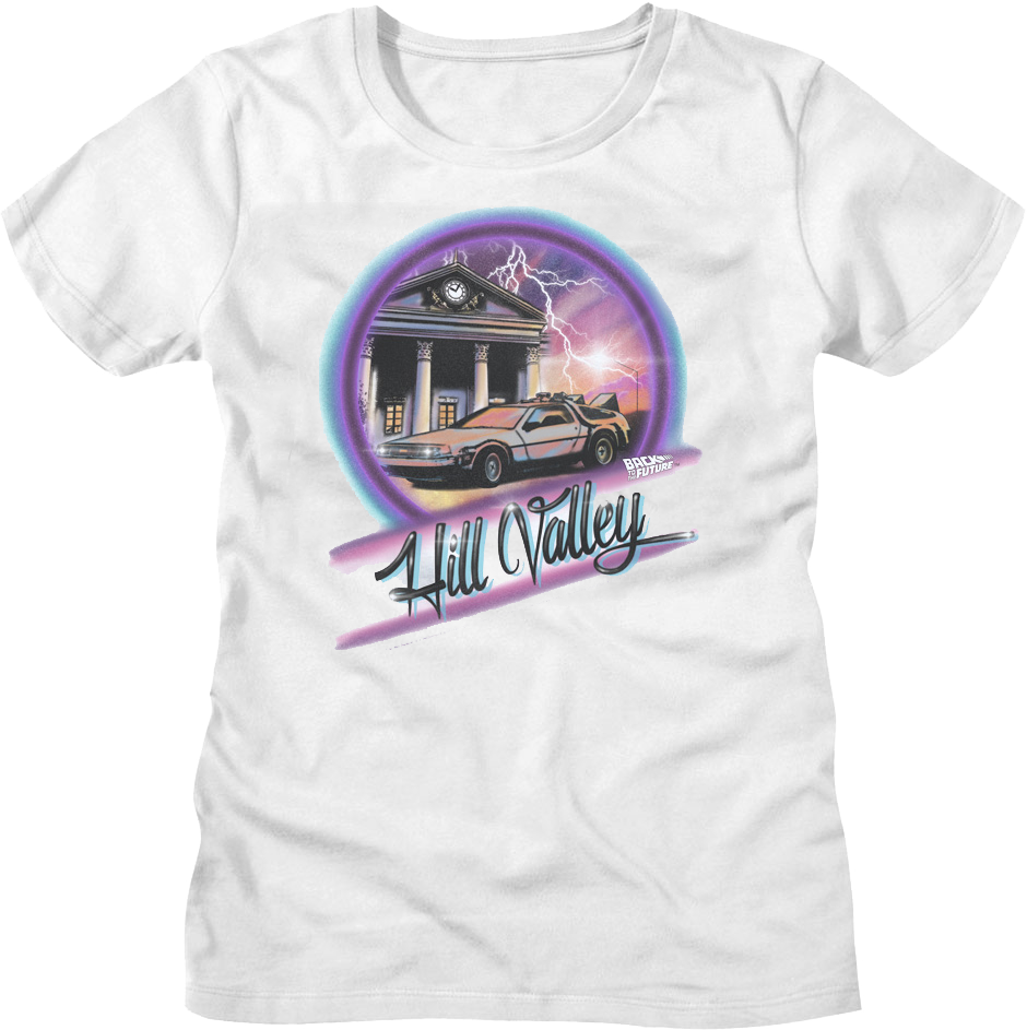 Womens Airbrush Hill Valley Back To The Future Shirt product image 1