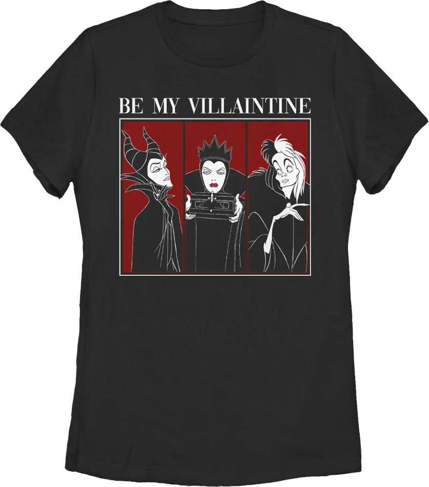 Womens Be My Villaintine Disney Shirt product image 1