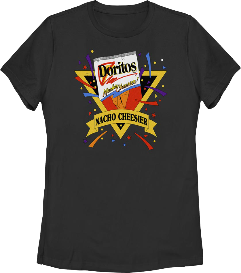 Womens Black Nacho Cheesier Celebration Doritos Shirt product image 1