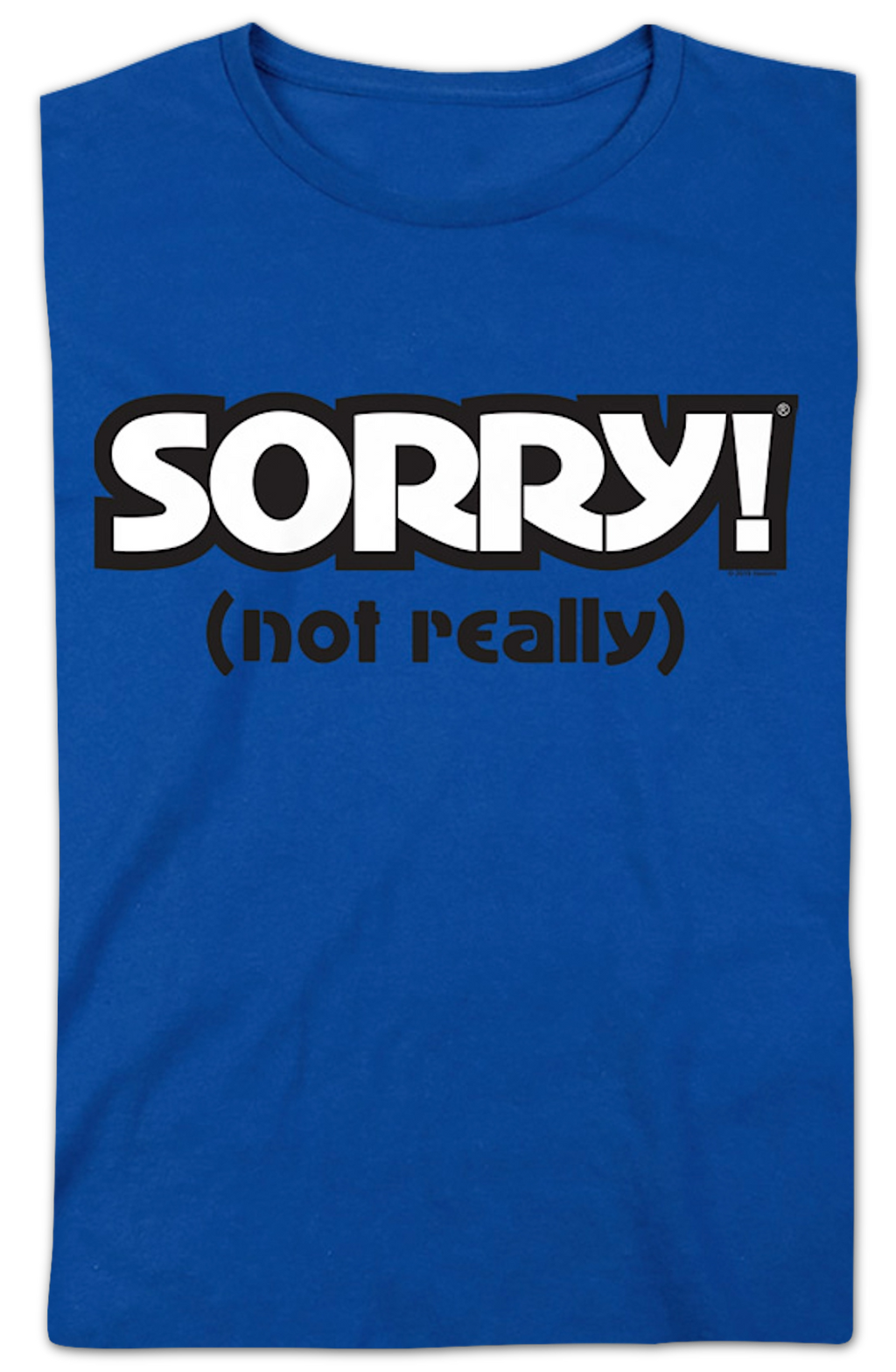 Womens Blue Sorry Shirt product image 2