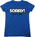 Womens Blue Sorry Shirt product image 1