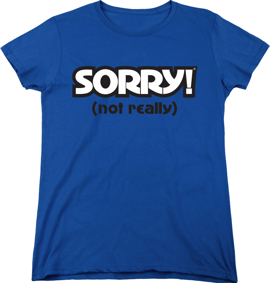 Womens Blue Sorry Shirt product image 1
