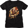 Womens Catching Fire Poster Hunger Games Shirt