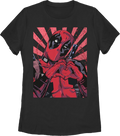 Womens Deadpool Heart Hands Marvel Comics Shirt product image 1