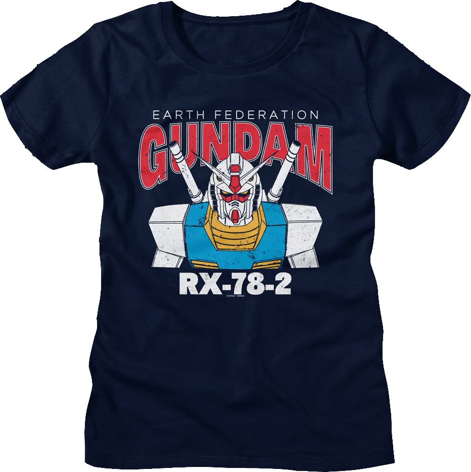 Womens Blue Earth Federation Gundam Shirt product image 1