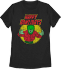 Womens Happy Howlidays Wolf Man Shirt product image 1