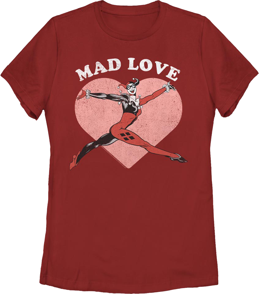 Womens Harley Quinn Mad Love DC Comics Shirt product image 1