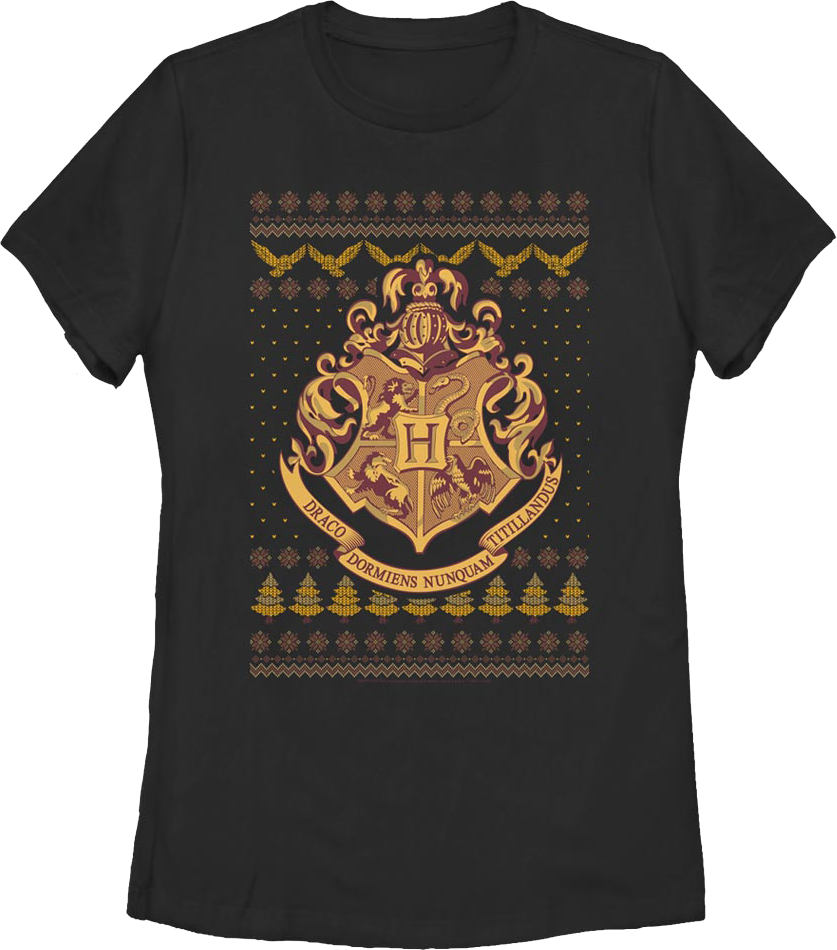 Womens Hogwarts Faux Ugly Christmas Sweater Harry Potter product image 1