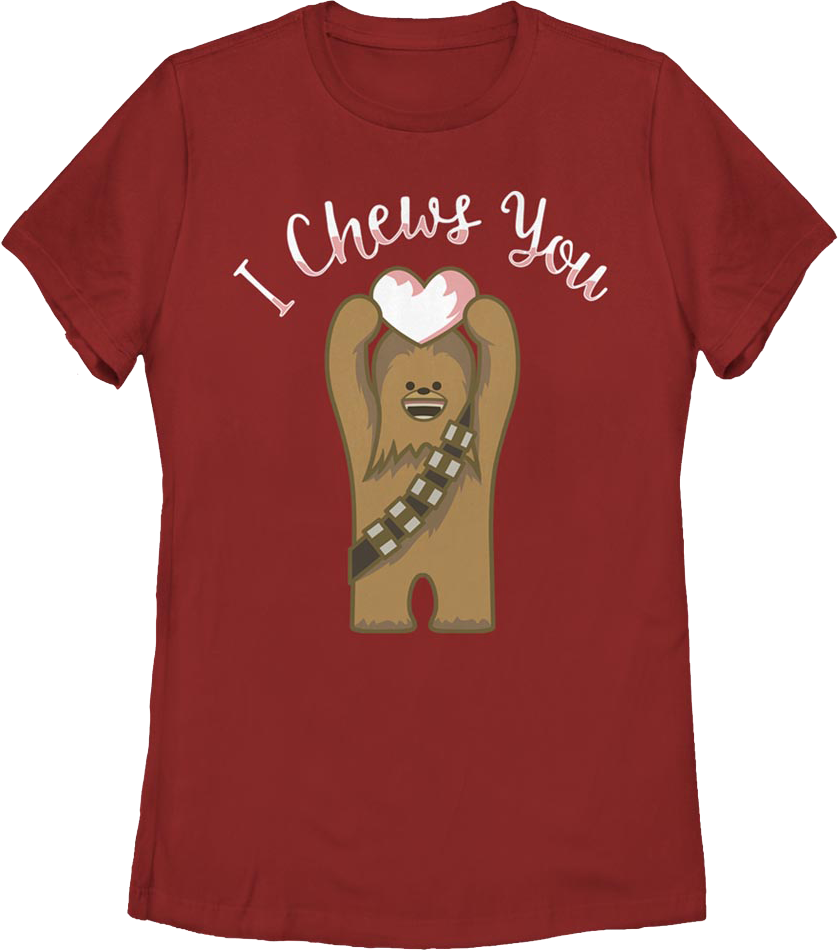 Womens I Chews You Valentine's Day Star Wars Shirt product image 1