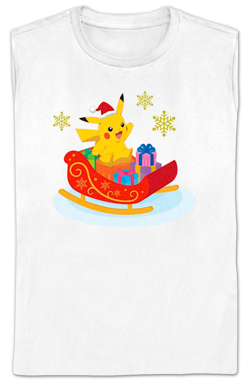 Womens Pikachu Sleigh Ride Pokemon Shirt product image 2