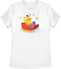 Womens Pikachu Sleigh Ride Pokemon Shirt product image 1