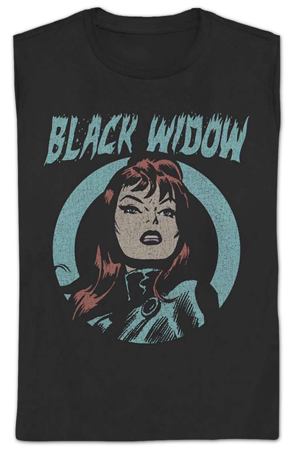 Womens Vintage Black Widow Marvel Comics Shirt product image 2