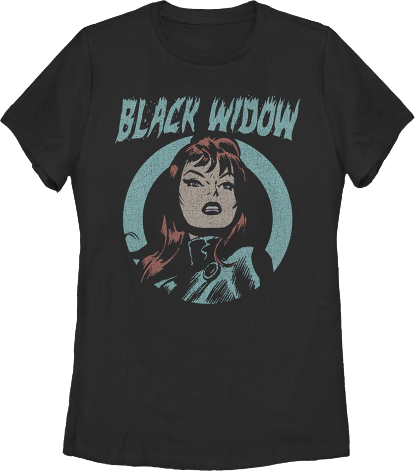 Womens Vintage Black Widow Marvel Comics Shirt product image 1
