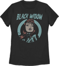 Womens Vintage Black Widow Marvel Comics Shirt product image 1