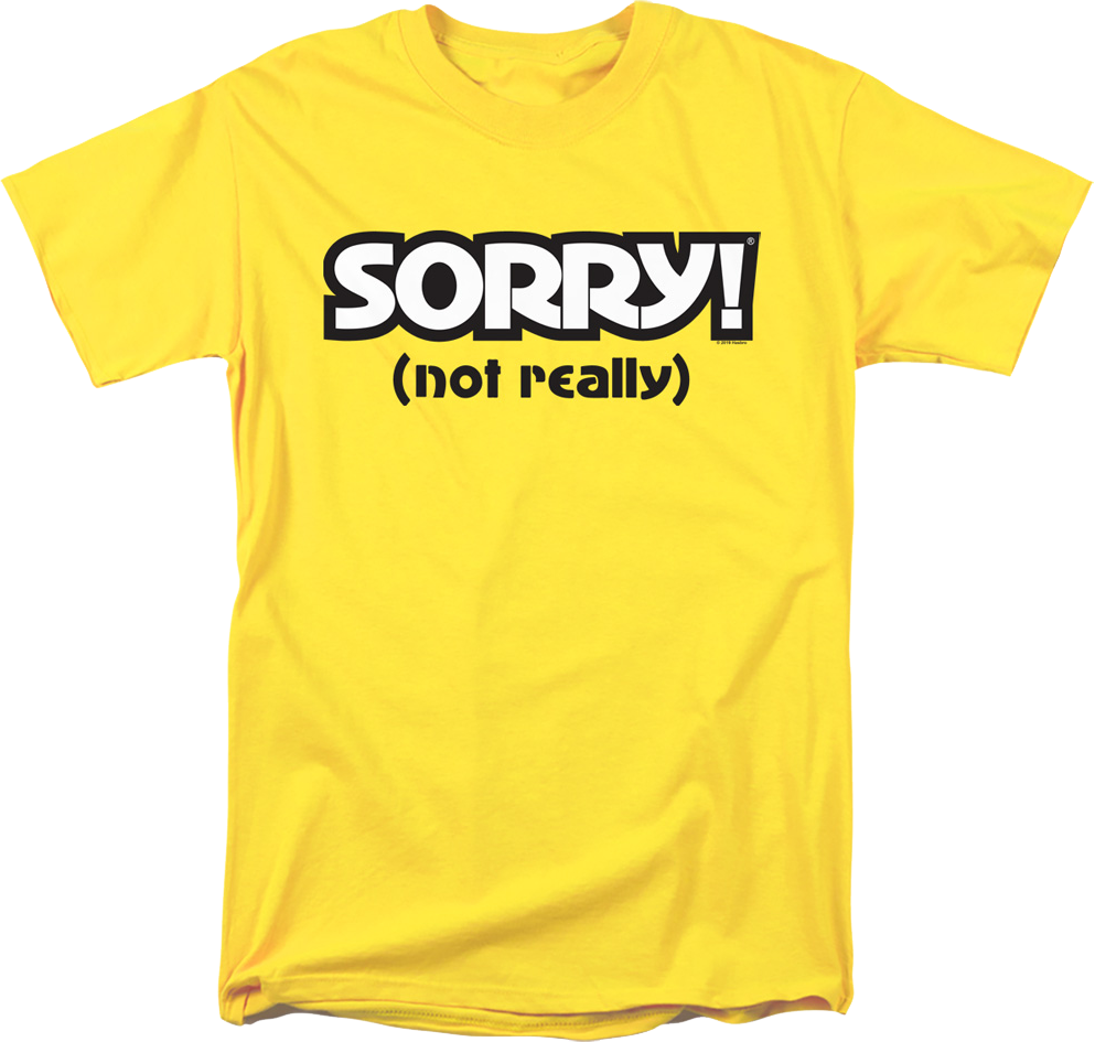 Yellow Sorry T-Shirt product image 1