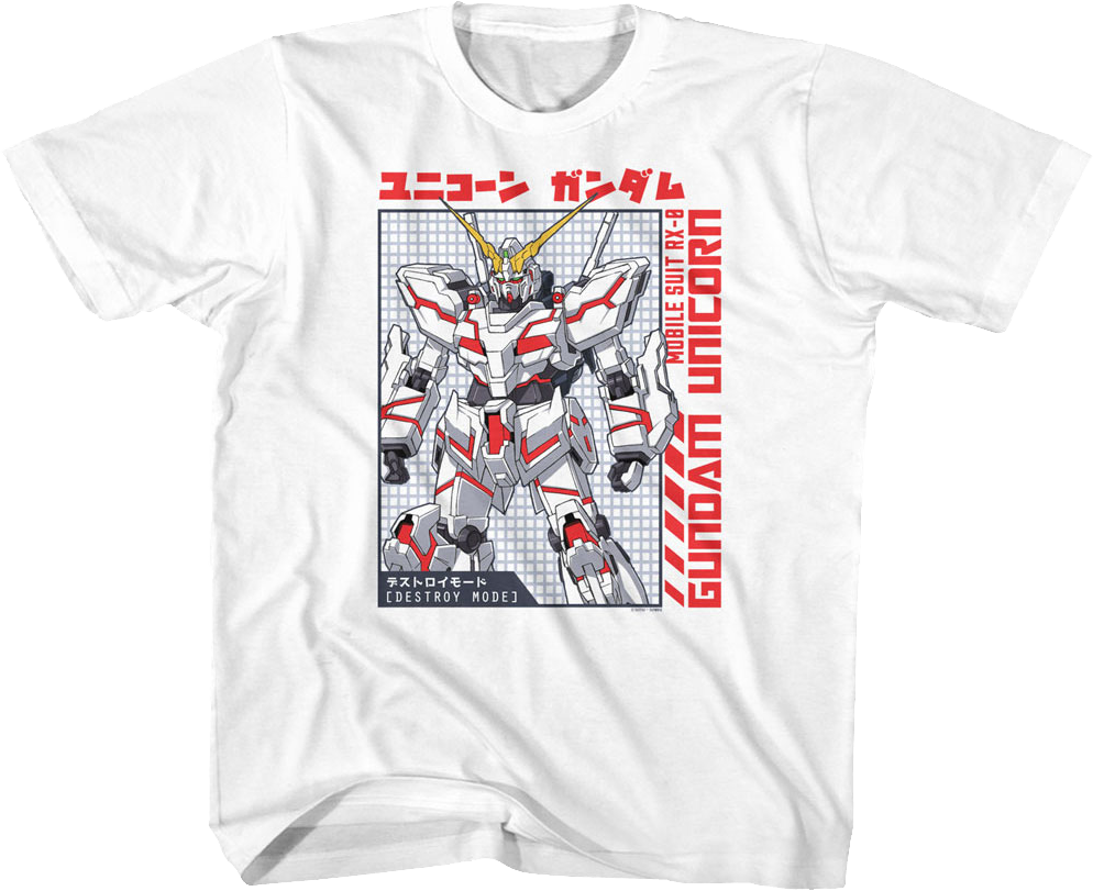 Youth Mobile Suit Gundam Unicorn Shirt product image 1