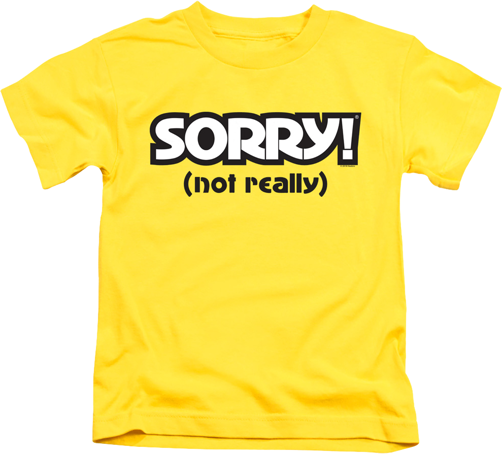Youth Yellow Sorry Shirt product image 1